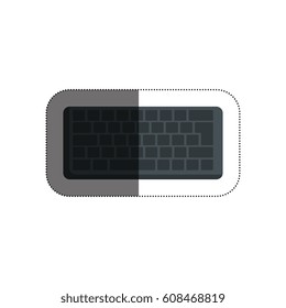 computer keyboard isolated icon