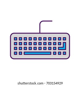 computer keyboard isolated icon