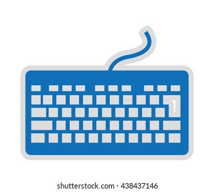 computer keyboard isolated icon design