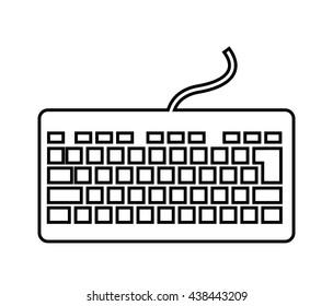computer keyboard isolated icon design