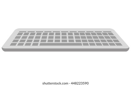 Computer keyboard isolated icon, vector illustration flat design.