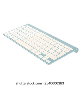 computer keyboard isolated on white