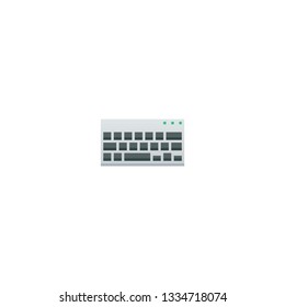 Computer keyboard isolated vector icon. 