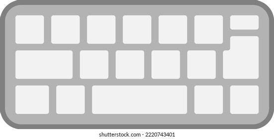 Computer keyboard isolated vector illustration.