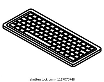 computer keyboard isometric icon