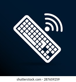 Computer keyboard key sign icon, vector illustration