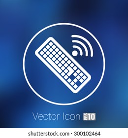 Computer keyboard key sign icon, vector illustration