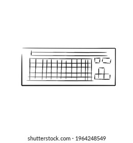 Computer keyboard logo vector image