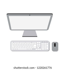 Computer with keyboard and mouse