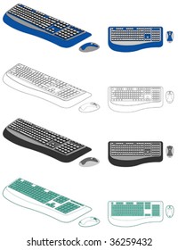 Computer keyboard and mouse