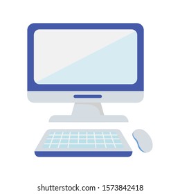 computer keyboard mouse device technology vector illustration