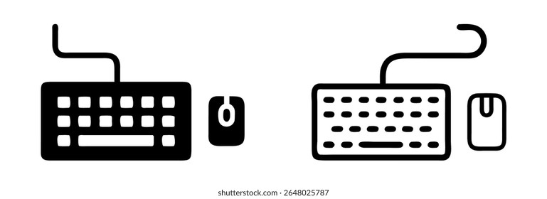  computer keyboard and mouse icon