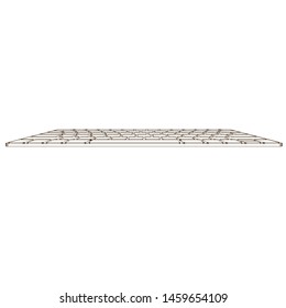 Computer keyboard on white background
