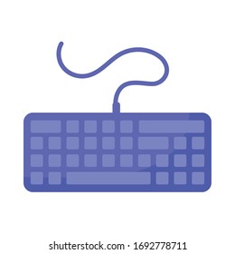 computer keyboard on white background vector illustration design