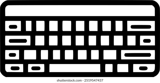 Computer keyboard pen line icon. linear style sign for mobile concept sign, symbol, vector, art