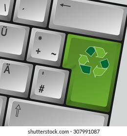 Computer keyboard " Recycling "