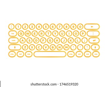 Computer Keyboard, Retro Keyboard, Vintage, Technology Design Icon Vector Illustration Background