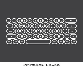 Fondo de la ilustración del vector del icono del teclado del equipo
