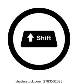 Computer keyboard shift key button symbol with keyboard computer technology function hardware peripheral interface