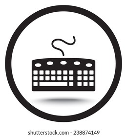 Computer keyboard sign icon, vector illustration. Flat design style 
