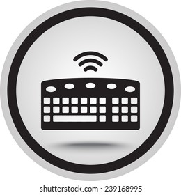 Computer keyboard sign icon, vector illustration. Flat design style 