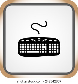 Computer keyboard sign icon, vector illustration. Flat design style 