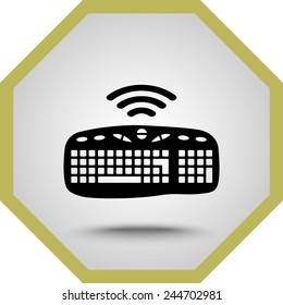 Computer keyboard sign icon, vector illustration. Flat design style 