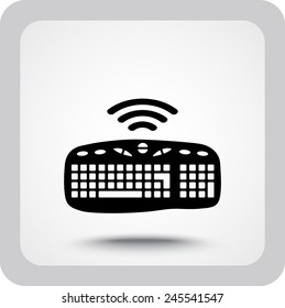 Computer keyboard sign icon, vector illustration. Flat design style 
