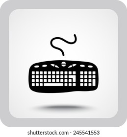 Computer keyboard sign icon, vector illustration. Flat design style 