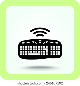 Computer keyboard sign icon, vector illustration. Flat design style 