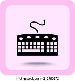 Computer keyboard sign icon, vector illustration. Flat design style 