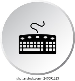 Computer keyboard sign icon, vector illustration. Flat design style 