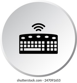 Computer keyboard sign icon, vector illustration. Flat design style 