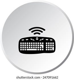 Computer keyboard sign icon, vector illustration. Flat design style 