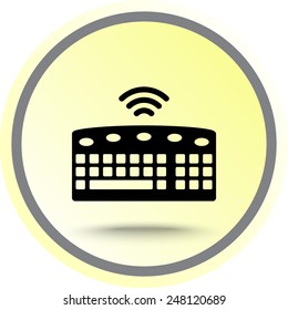 Computer keyboard sign icon, vector illustration. Flat design style 