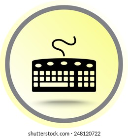 Computer keyboard sign icon, vector illustration. Flat design style 