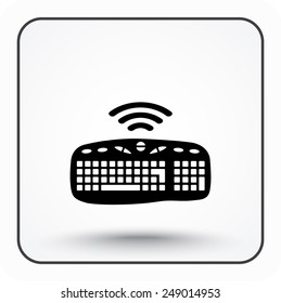 Computer keyboard sign icon, vector illustration. Flat design style 