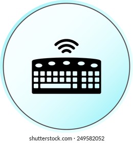 Computer keyboard sign icon, vector illustration. Flat design style 