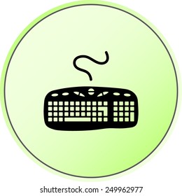 Computer keyboard sign icon, vector illustration. Flat design style 