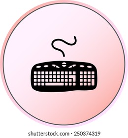 Computer keyboard sign icon, vector illustration. Flat design style 