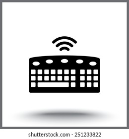 Computer keyboard sign icon, vector illustration. Flat design style 
