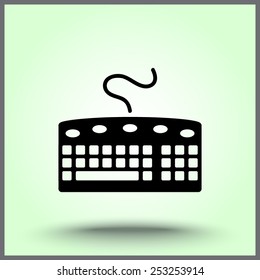 Computer keyboard sign icon, vector illustration. Flat design style 