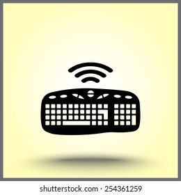 Computer keyboard sign icon, vector illustration. Flat design style 