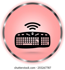 Computer keyboard sign icon, vector illustration. Flat design style 