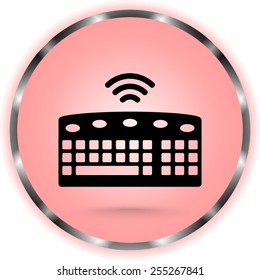 Computer keyboard sign icon, vector illustration. Flat design style 
