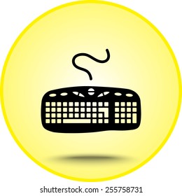 Computer keyboard sign icon, vector illustration. Flat design style 