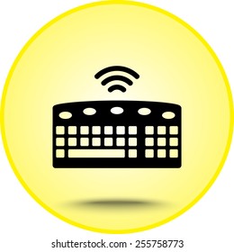 Computer keyboard sign icon, vector illustration. Flat design style 