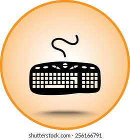 Computer keyboard sign icon, vector illustration. Flat design style 