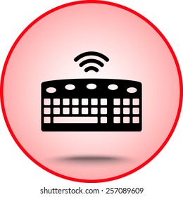 Computer keyboard sign icon, vector illustration. Flat design style 