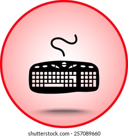 Computer keyboard sign icon, vector illustration. Flat design style 